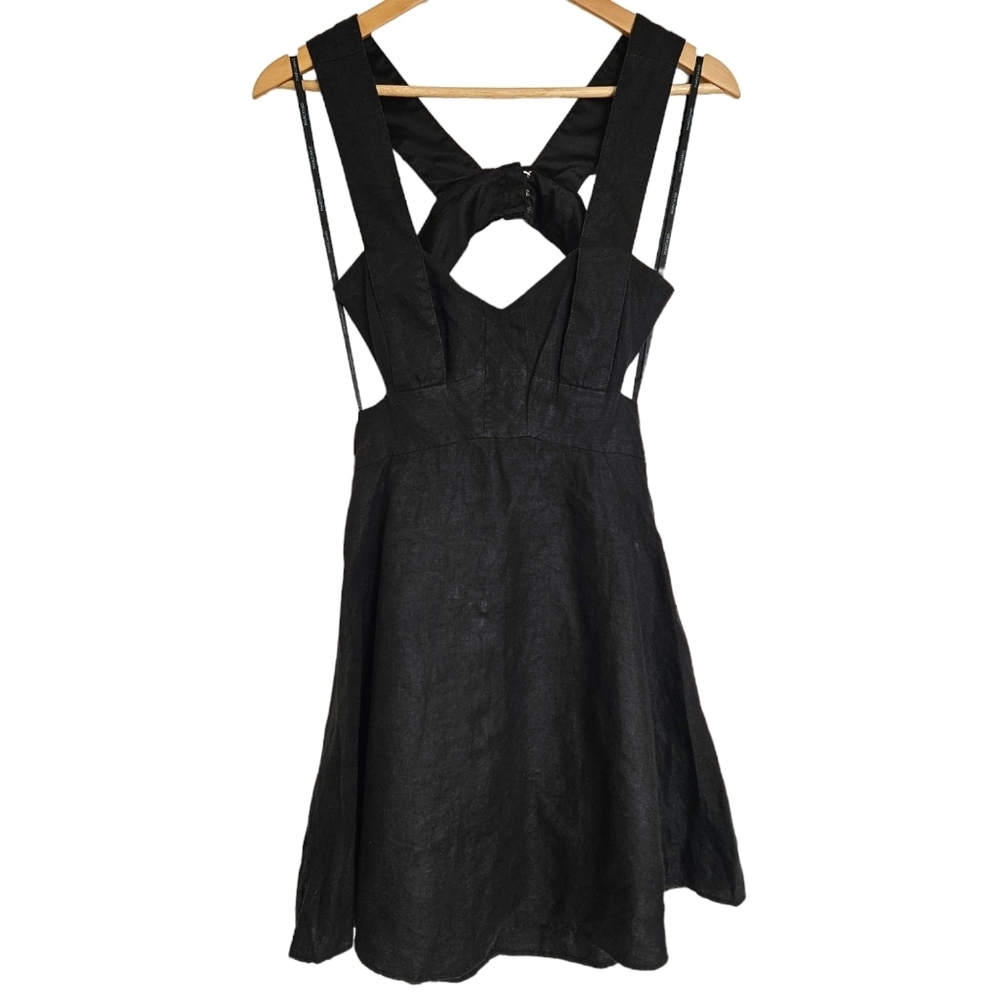 Marciano linen‎ cutout skater dress